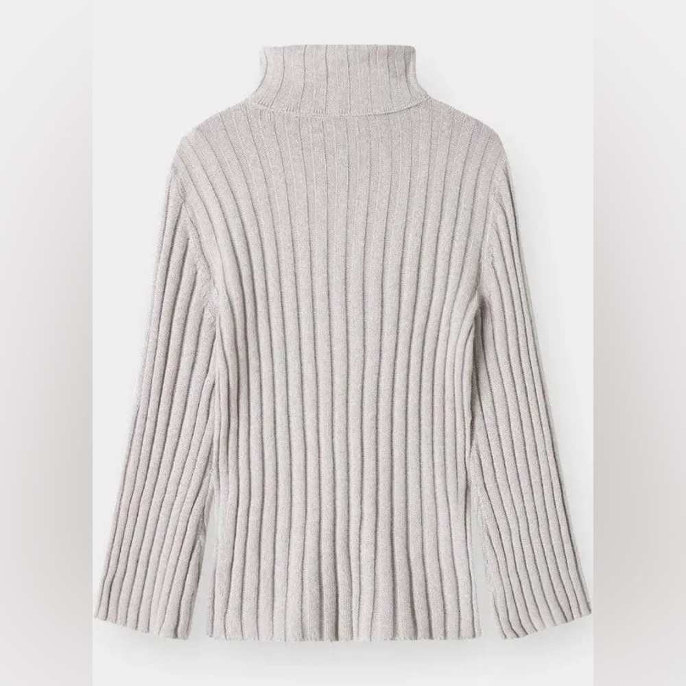 The Curated Melange Gray Turtleneck Size S